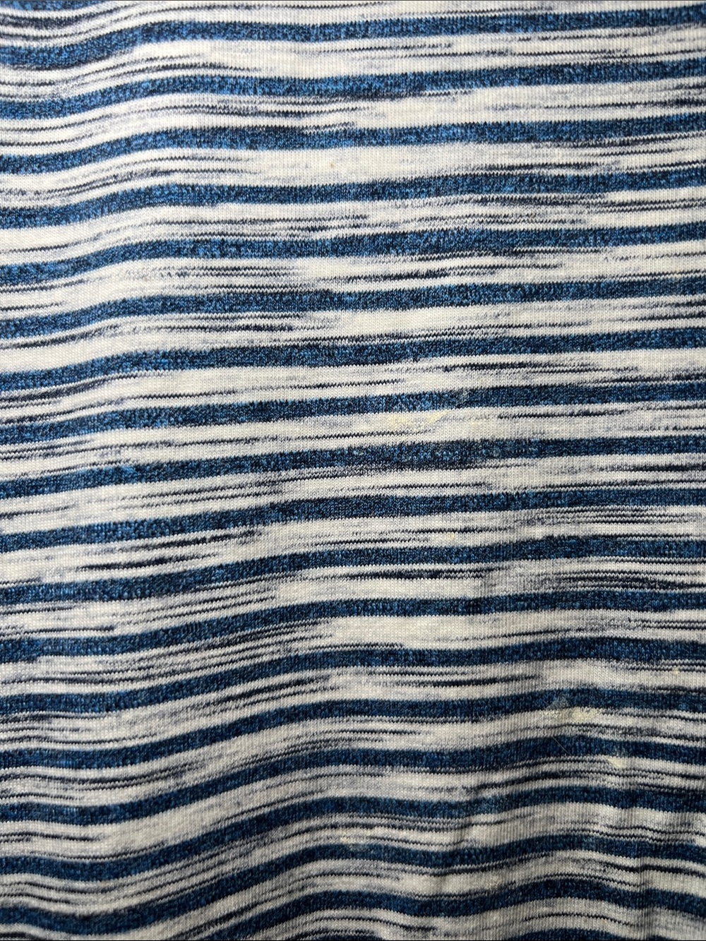 LuLaRoe Striped Navy and White Ruffle-Hem Women's Dress - Picture 3 of 4